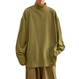 Camisa interior cómoda de cuello alto para hombre, camisa elástica de capa  base, camiseta de manga larga, camiseta térmica para otoño e invierno