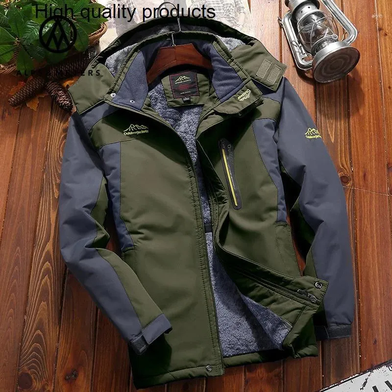 Winter Men Outdoor Waterproof Jacket Plus Size Windbreaker Rain