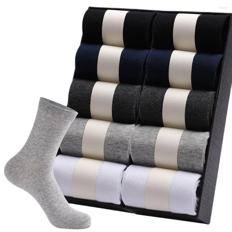 Hot Men Socks Fashion Sheer White Mens Pure Cotton Toe Calcetines Five  Finger Socks Breathable Comfortable Brand Business Socks