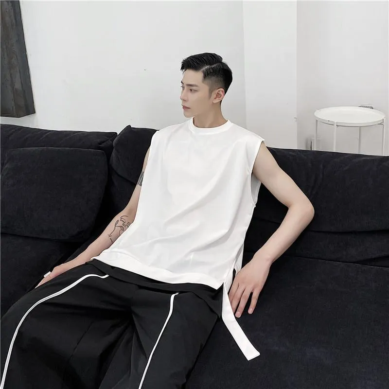 Camisetas de gimnasio para hombre, estilo casual, grande y alto, estampado  3D, sin mangas, cuello redondo, ajuste muscular, chaleco de moda