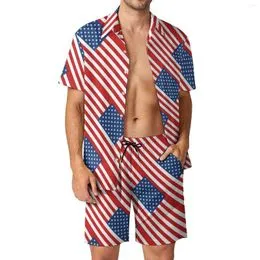 survêtements pour hommes beachwear lâche ensemble chemise à manches courtes  shorts occasionnels costume pour hommes survêtement d'été hawaii imprimé