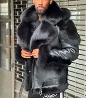 Acheter Épaissir les hommes hiver col en fausse fourrure longue épaisse  Parkas veste hommes vêtements d'extérieur à capuche coupe-vent mâle  extérieur-30 degrés veste de neige