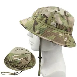 CAMOLAND Chapeau Boonie Respirant à Large Bord Pour L'extérieur, Protection Solaire UPF 50 , Casquette De Safari En Maille Pour Voyage, Pêche (vert