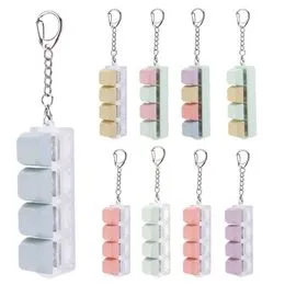 Teclado Fidget Clicker Con Luces LED – Llavero De 4 Botones Transparentes, Antiestrés Para Niños Y Adultos