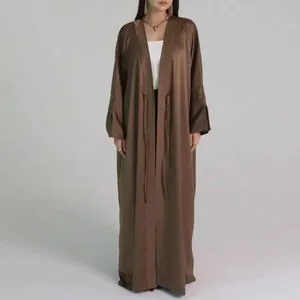 Vrouwen Vintage O-hals Casual Ruches Jurk Islamitische Abaya Marokkaanse Kaftan Solid Moslim Jurk, Donkerblauw, L