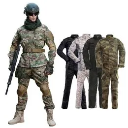  Traje de camuflaje de uniforme militar, ropa de pesca para  hombre, traje de camuflaje de combate, Negro, S : Deportes y Actividades al  Aire Libre