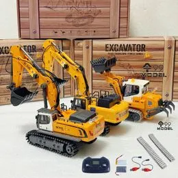 e568_excavator Truck) - Excavadora Rc Con Control Remoto Double E, Con Control Remoto, Pala De Metal Y 2 Baterías Recargables