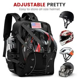 Sac à Dos Pour Casque De Moto, Sac à Dos De Randonnée, étanche, Grande Capacité De 24 L, En Nylon, Durable, Résistant Aux Déchirures, Pour Homme Et Femme, Sport, Voyage, Noir