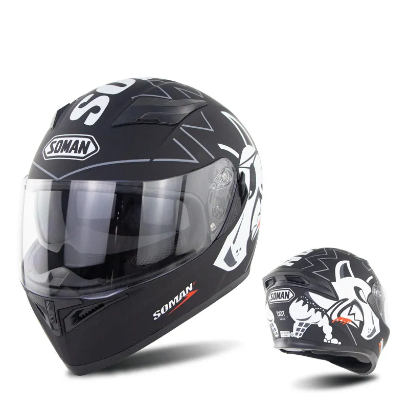 Casco Integrale Moto Casco Integrale Moto Uomo Donna Cool Rider  Equipaggiamento Four Seasons casco moto integrale Black and Green（M） :  : Auto e Moto