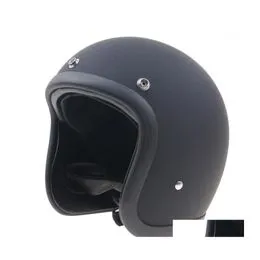 Casco de motocicleta de estilo alemán, casco delgado para adultos, hombres  y mujeres, máscara facial + gafas, casco de media carcasa DOT, casco retro