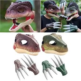 Patrón o molde de máscaras y caretas de dinosaurios para imprimir Patrón o molde de máscaras y caretas de dinosaurios para imprimir