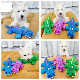 Mâcher Le Collier De Chien Résistant Jouet Crocodile En Peluche
