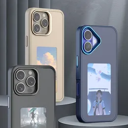 Coque Smart NFC Pour IPhone 16 - Écran à Encre DIY, Transmission D'Images - Noire Neuve