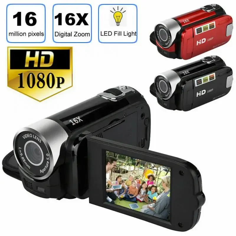 HDV-107 videocamera digitale fotocamera HD 720p 16MP DVR 2,7 ' TFT schermo  LCD