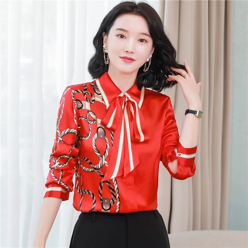 Blusa de seda 2025 roja