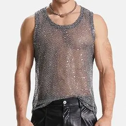 Zilver Glitter Kostuumset Heren Met Gilet En Vlinderstrik