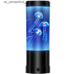 SOBEAU Lampe A Lave Meduse Aquarium,Veilleuse Enfant,Lampe LED à Lave 17 Couleurs,Lumière Ambiante,Veilleuse De Décoration Pour La Maison Et Le Bureau,pour Enfants,Amis,Cadeau D'anniversaire
