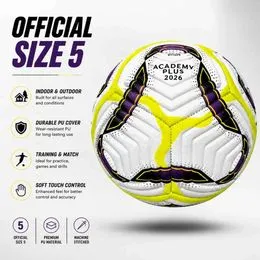 Ballon De Football Taille 5 En Cuir PU – Entraînement Pro, Adapté à Tous Les Terrains