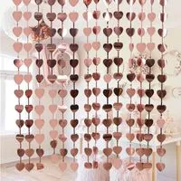 4 cortinas de flecos de papel de aluminio para decoración de fiesta,  cortina metálica de oropel con purpurina, para fiesta del día de San  Valentín