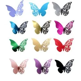 12 piezas de decoraciones de mariposa artificiales, 2 tamaños, decoración  de mariposa para manualidades, mariposas decorativas únicas 3D para flores