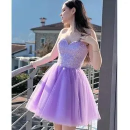 Vestidos de 15 color violeta 2025 cortos