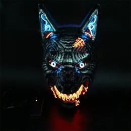 Masque LED Halloween Phantomask X-Cor - 8 Couleurs Changeantes, Yeux X Lumineux, Pour Fête Et Cosplay