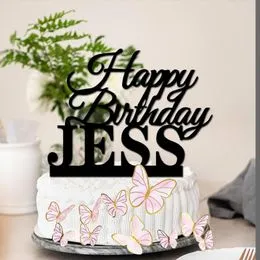 Decoración para tartas con nombres personalizados, colores para papá,  reutilizable, decoración de pasteles para fiestas de cumpleaños, eventos