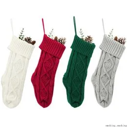 Chaussette De Noël Personnalisée Verte Avec Lettre – Grand Format Tricoté – Décoration Cheminée Ou Cadeau