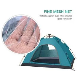 Tente Dôme Familiale 2/4 Personnes – Installation Facile, Auvent Amovible, Imperméable, Légère Pour Camping Et Randonnée