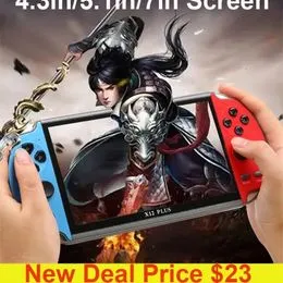 XiaoXIN X7 Plus Console Portable 5.1" – 1000+ Jeux, 8 Go, Double Joystick, MP5, Sortie TV