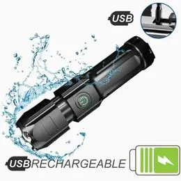 Lampe Torche Led Rechargeable Usb, Lampe De Poche Ultra Puissante