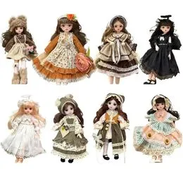 1/4 Mécanique Joint Poupée 40cm Fille BJD Poupée Costume Complet