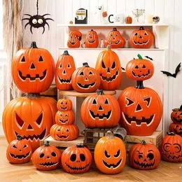 Figurines Casse-Noisettes Halloween - Lot De 2 (Homme-Citrouille Et Soldat Squelette) - Décor Table, Étagère, Cheminée - 5
