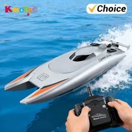 Barco RC De Alta Velocidad 30 KM/H Con Doble Motor Y Recuperación Automática – Control 2.4 GHz, Impermeable, Para Niños Y Adultos