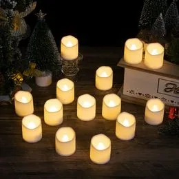 Bougies Chauffe Plat Led 24 Pièces ,Chandelles Clignotantes Lampe, Chauffe-Plat Électriques Sans Flamme Petite Bougie,pour La Maison Décorations De Noël Mariage Pâques Decoration Bougies Led Flamme Vacillante