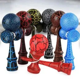 Kendama Traditionnel Japonais En Bambou – Bleu Foncé – Jeu De Coordination Et Concentration