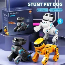 Chiot Robotique Intelligent - Animal De Compagnie AI Réaliste - Marche, Aboie, Remue La Queue - Jouet Interactif