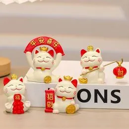 Chaton Chanceux De Dessin Animé Oriental Souvenir Chat Chanceux Fortune Asiatique Maneki