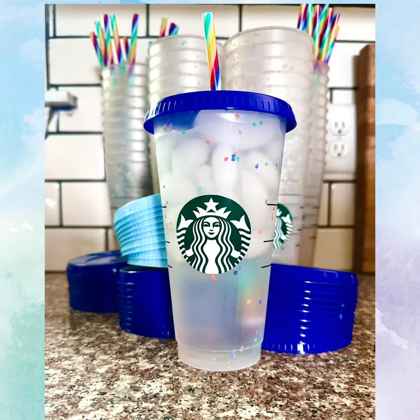 Gobelet Starbucks À Changement De Couleur, Gobelet À Confettis, Paille  Réutilisable, En Plastique, Avec Paille Fl Oz Ml Du 1,31 €