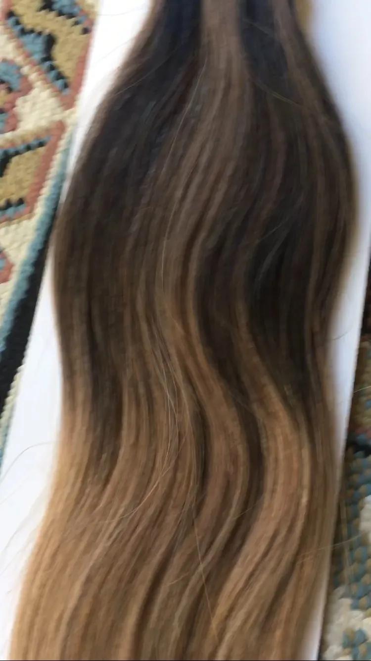 Extensions Cheveux Humains Bandes 150g S-Nolite - Texture Lisse Balayage - 60 Bandes 2,5 Cm - Avec Bandes Doubles Faces Offertes
