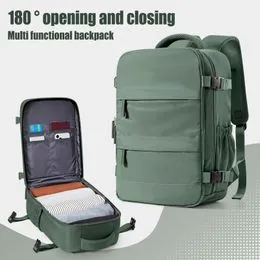 VMIKIV Rugzak voor Ryanair 40 x 20 x 25 cm, rugzak, 40 x 30 x 20 cm, reisrugzak, vliegtuig, handbagage, kleine cabinetas, rugzakken voor dames en heren, voor school, werk, Groen, 40
