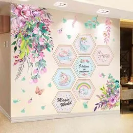  Papel pintado mural para paredes, color rosa, bonita planta de  flor, personalizado, 3D, gran espacio, extraíble, murales de pared, papel  pintado grande, decoración del hogar, dormitorio, comedor, sala de estar, 24