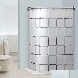 Barra de ducha curvada negra ajustable en forma de L, barra de tensión  extensible de acero inoxidable curvada para cortina de ducha para baño con
