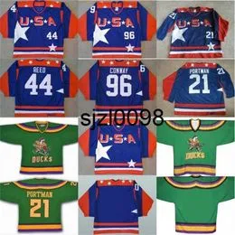 Maillot Hockey Vintage Anaheim Mighty Ducks #96 Charlie Conway - Taille M, Vert, Occasion
