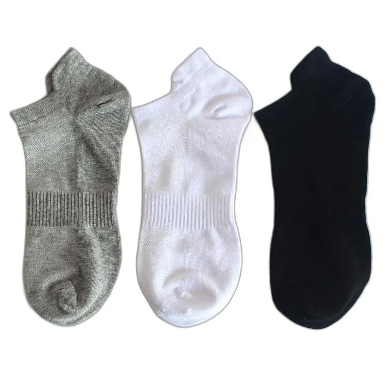 6 Pairs of Solid Color Boat Ankle low cut sports socks for Women, Men, Couples, and Students - Cotton with Ear  for Running and Sports