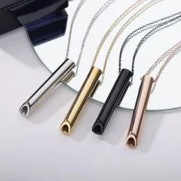 Collier Aide à La Respiration Avec Sifflet - Chaîne Acier Inoxydable, Cotons Remplaçables - Pour Gestion Du Stress - 10