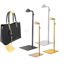 Lot de 3 porte-sacs à main en acier inoxydable avec hauteur réglable