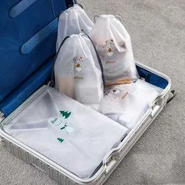  6 organizadores de equipaje de viaje ligeros e impermeables,  organizadores de equipaje para maleta, organizador multifuncional de bolsas  de viaje con cierre de cremallera doble (azul) : Productos de Oficina