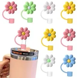 Housse De Paille En Silicone à Motif De Fleurs Pour Gobelet Stanley
