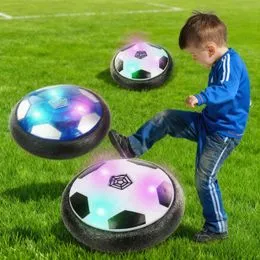 Ballon De Football Flottant LED – 17 Cm – Bordure Mousse – Rechargeable – Dès 3 Ans – Intérieur/Extérieur – Cadeau Enfant